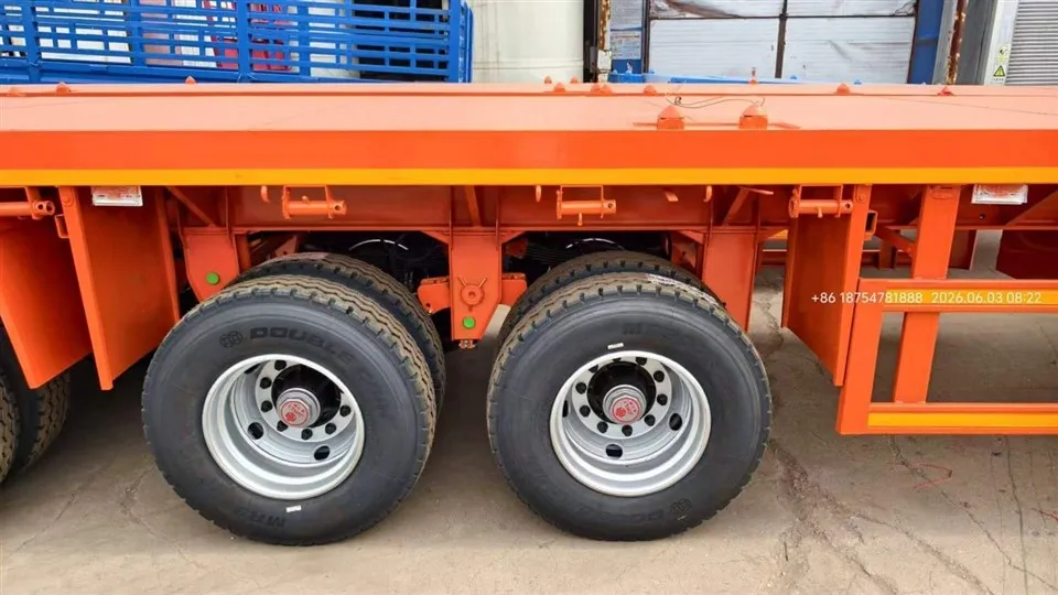 4-Axle Heavy Duty Flatbed Semi Trailer 70T factory