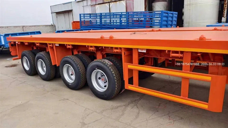 4-Axle Heavy Duty Flatbed Semi Trailer 70T best