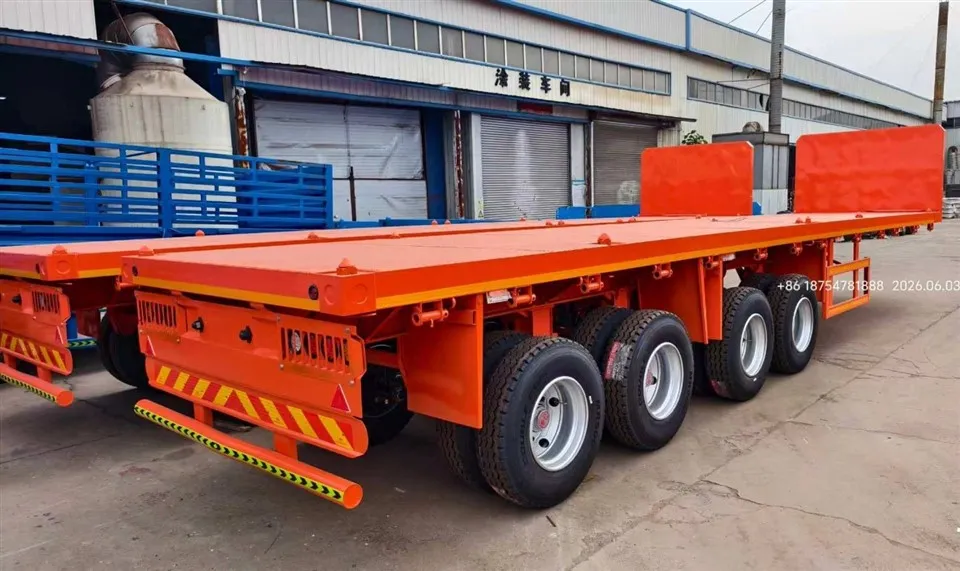 4-Axle Heavy Duty Flatbed Semi Trailer 70T suppliers