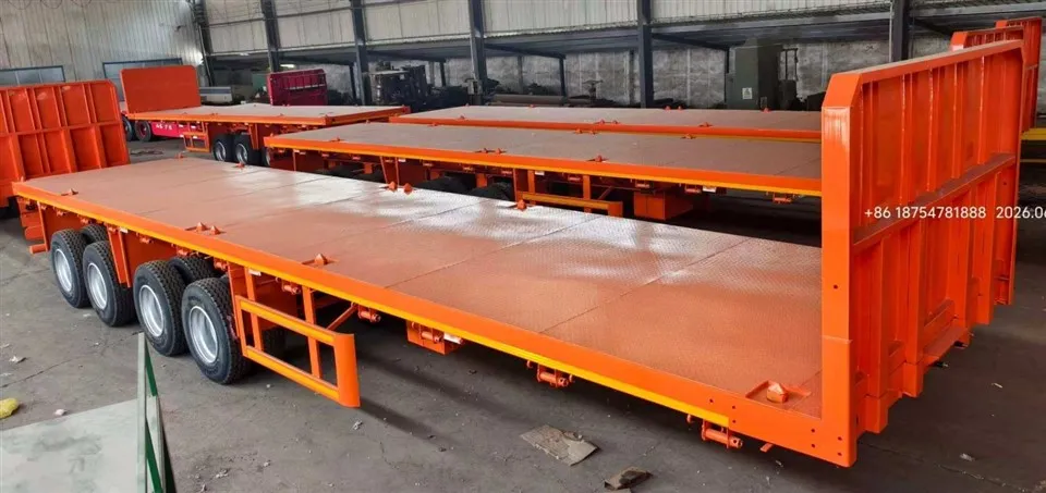 4-Axle Heavy Duty Flatbed Semi Trailer 70T price