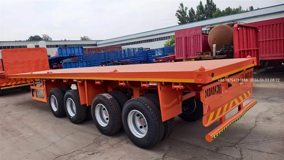 4-Axle Heavy Duty Flatbed Semi Trailer 70T high quality