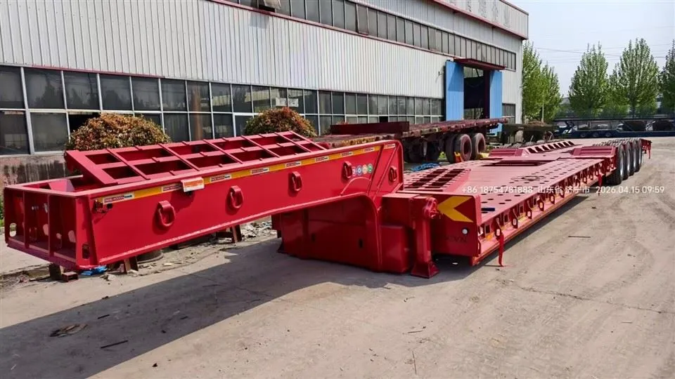 4 Axle Lowboy Low Bed Semi Trailer high quality